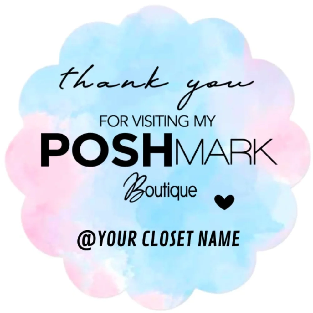 Custom Poshmark Closet Stickers | 2 Inch Round Thank You Labels – STICKERS NEW